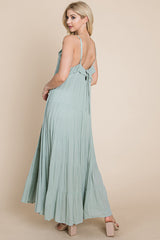 Tiered Tie Strap Cami Maxi Dress