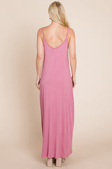 Light Cami Strap Pocketed Jersey Maxi Dress