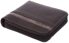 Men's Zipper Around Wallet with Center Wing