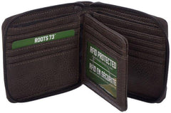 Men's Zipper Around Wallet with Center Wing