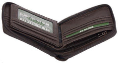 Men's Zipper Around Wallet with Center Wing