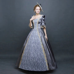 Women Vintage Court Cosplay Dress Medieval Renaissance Queen Ball Gown