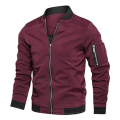 Mens Zipped Up Windbreaker Jacket