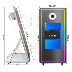 Portable Mirror Photo Booth Selfie Machine 32in Touch Screen Built-in