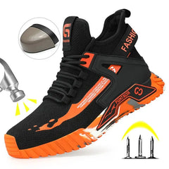 High top Safety Shoes Men Steel Toe Work Shoes Men Anti-puncture