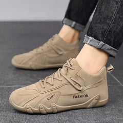 Waterproof Leather Ankle Boots for Men Waterproof Sneakers lace Up