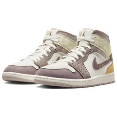 Nike Jordan Air 1 Mid Se "taupe Haze" Sneakers Shoes Dm9652-102 With