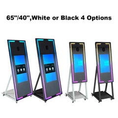 Touch Screen Photobooth Portable  40 65 inch Mirror magic Photo Booth