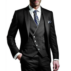 White Men Wedding Suits Groom Wear Peak Lapel Wedding Groom Tuxedos