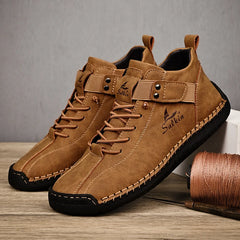 New 2024 Handmade Leather Casual Men Shoes Design Sneakers Man