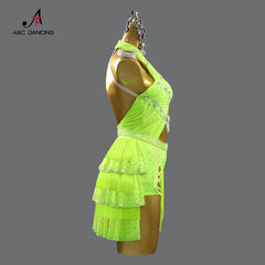 Latin Dance Clothes Women Line costume New Dress Stage Girls Samba