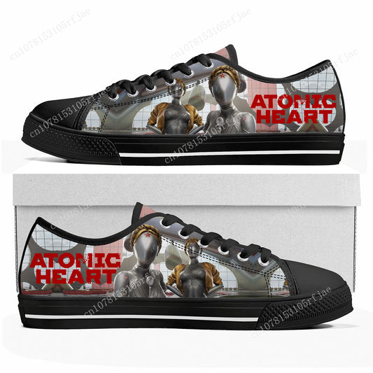 Atomic Heart Low Top Sneakers Hot Cartoon Game Womens Mens Teenager