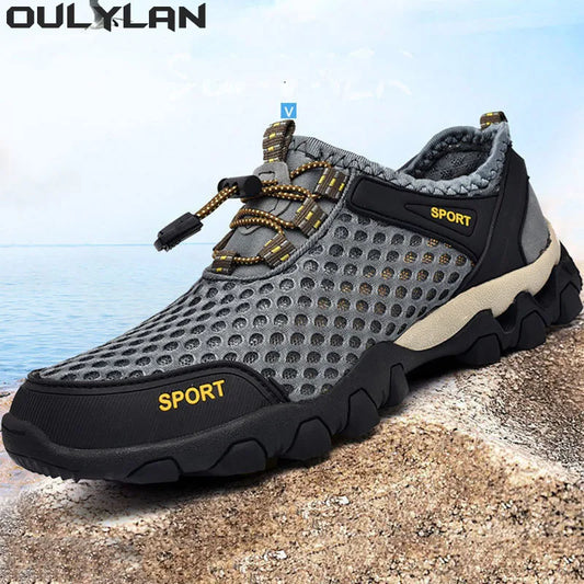 Oulylan Trekking Hiking Shoes Male Mountain Sneakers River Walking