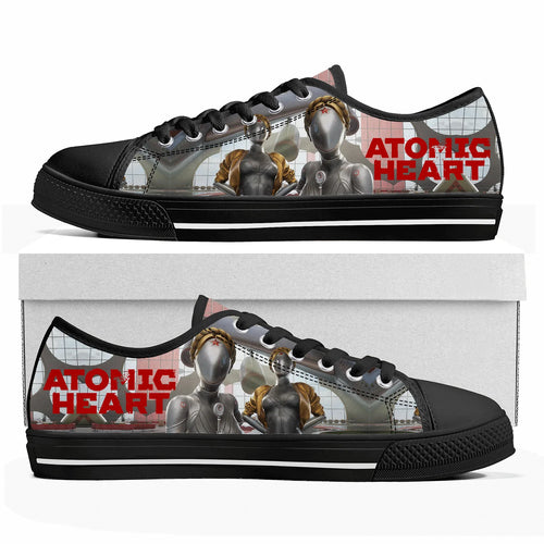 Atomic Heart Low Top Sneakers Hot Cartoon Game Womens Mens Teenager