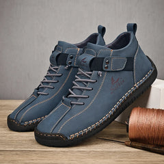 New 2024 Handmade Leather Casual Men Shoes Design Sneakers Man