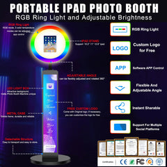 Photo Booth Compatible with Ipad 12.9/10.9/10.2in, for Ipad Photo