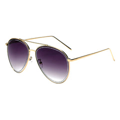 NAMPA | Women Glitter Rimmed Fashion Aviator Sunglasses