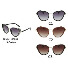 NARVA | Women Sleek Glitter Glamour Cat Eye Feline Fashion Sunglasses