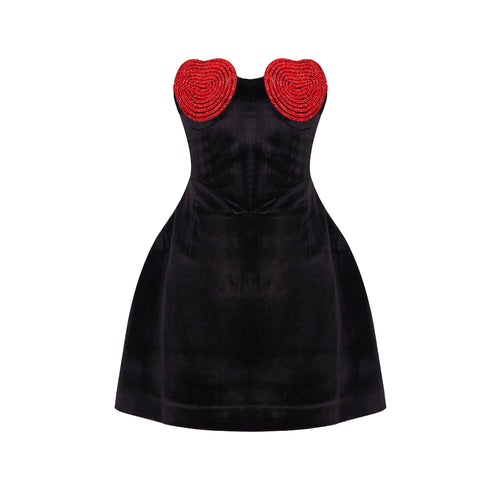 VC Christmas Dress For Women Evening Party Wear Sweet Heart Shape