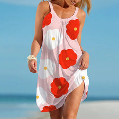 Women's Bohemian Style Beach Dress Cool Slip Dresses Girls Party Wear