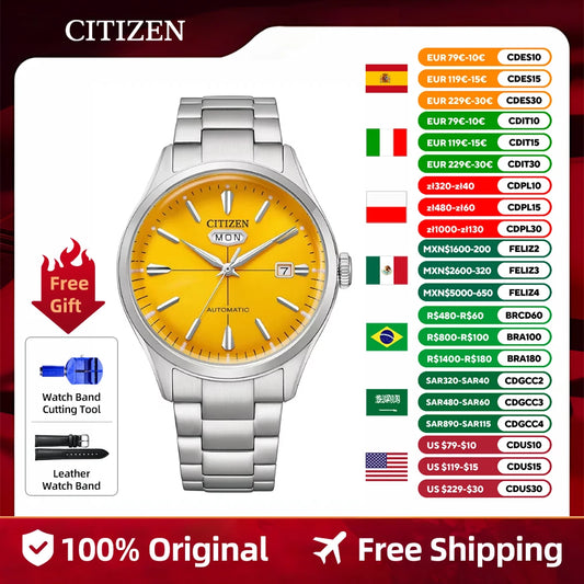 CITIZEN Japanese Men Watch Steel strip Calendar Fashion leisure