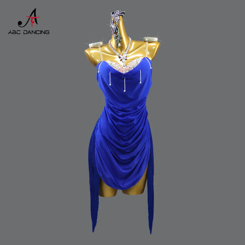 2024 Latin Dance Suit Woman Party Line Costume Wear Girl Competition