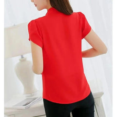 Womens Slim Fit V Neck Blouse