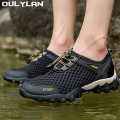 Oulylan Trekking Hiking Shoes Male Mountain Sneakers River Walking