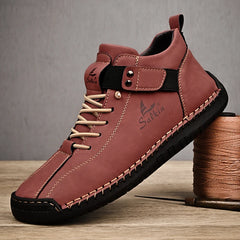 New 2024 Handmade Leather Casual Men Shoes Design Sneakers Man