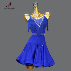 2024 Latin Dance Fringe Dress Sex Suspender Skirt for Women Girl