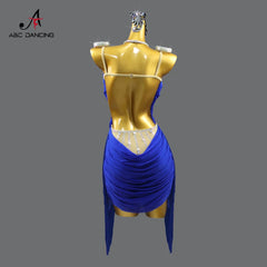 2024 Latin Dance Suit Woman Party Line Costume Wear Girl Competition