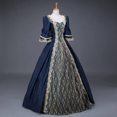 Women Vintage Court Cosplay Dress Medieval Renaissance Queen Ball Gown