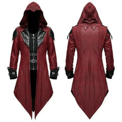 Assassin Cosplay Medieval Man Costume Streetwear Hooded Jackets