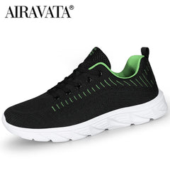 Men's Trendy Lace Up Knit Sneakers Casual Outdoor Athletic Running