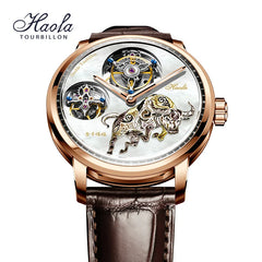 Haofa Luxury Double Tourbillon Mechanical Watch For Men Sapphire