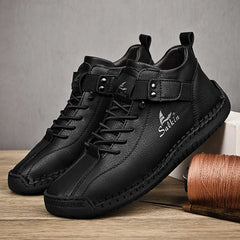 New 2024 Handmade Leather Casual Men Shoes Design Sneakers Man