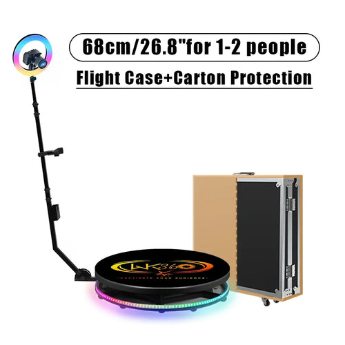 Portable 360 Photo Booth 68 80 100 115cm Platform with Flight Case