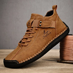 New 2024 Handmade Leather Casual Men Shoes Design Sneakers Man