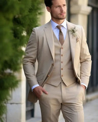 3 Piece Tuxedo Wedding Suits for Men Bespoke Groom Wear Formal Fashion