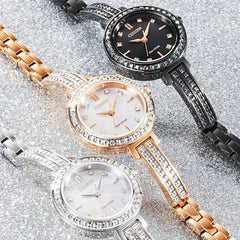 Original CITIZEN Women Eco-Drive Quartz Watch Female River Frizz Dial