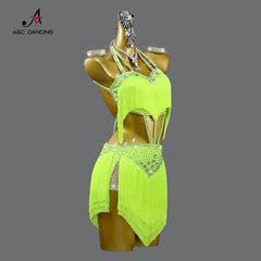 2024 Latin Dress for Girl Stand Ballroom Practice Dance Wear Clothes