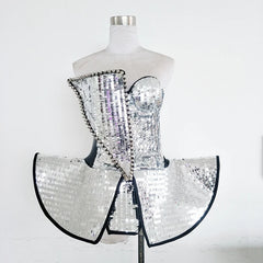 Party Show Wear Sequins Light Stage Show Style Bodysuit Festival