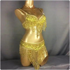 Sexy Hot girl bikini belly dance costume Bra stage show dance clothing