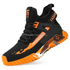 High top Safety Shoes Men Steel Toe Work Shoes Men Anti-puncture