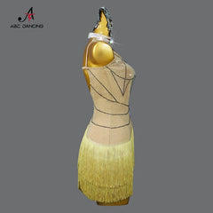 Women's Dress Line Dance Latin Costume Ball Dancewear Female Sexy