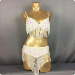 Sexy Hot girl bikini belly dance costume Bra stage show dance clothing