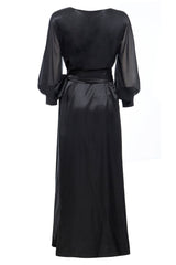 Black Wrap Maxi Dress