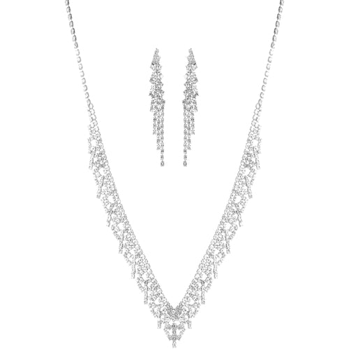 Rhinestone Bridal Necklace Set