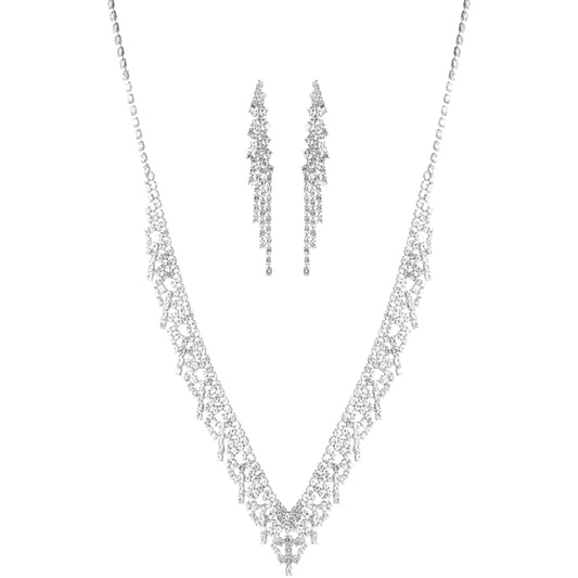 Rhinestone Bridal Necklace Set