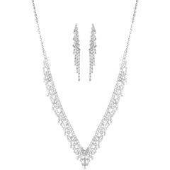 Rhinestone Bridal Necklace Set